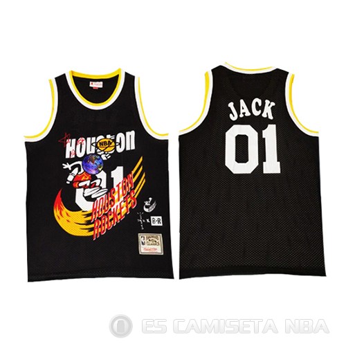 Camiseta Houston Rockets x Cactus Jack #01 Negro - Haga un click en la imagen para cerrar